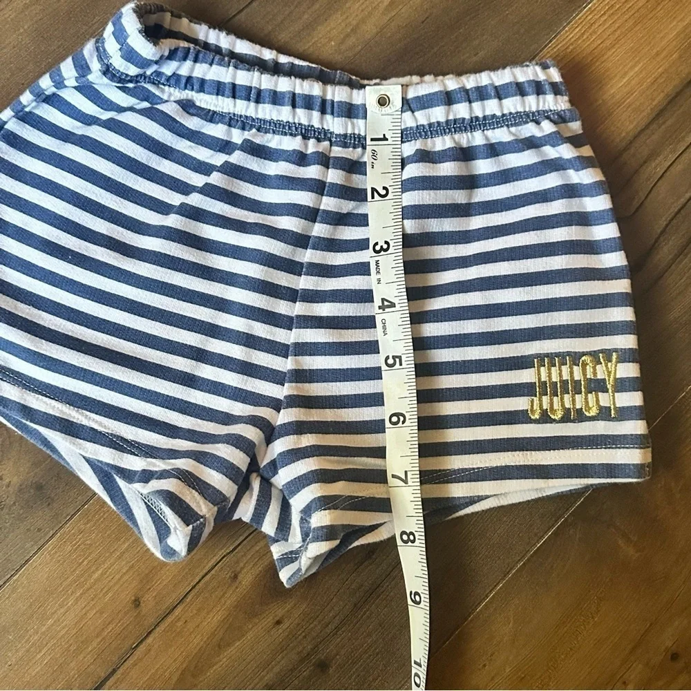 Juicy Couture | 2 Piece Logo Top and Stripped Short Set | Size 4